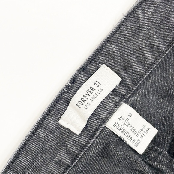 Forever 21 black distressed denim jeans - Picture 6 of 7